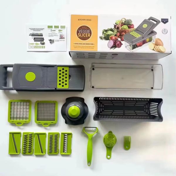 16-in-1 Mandoline Slicer & Vegetable Chopper – Multifunctional Food Cutter, Grater & Shredder for Carrot, Tomato, Cheese, Onion & More