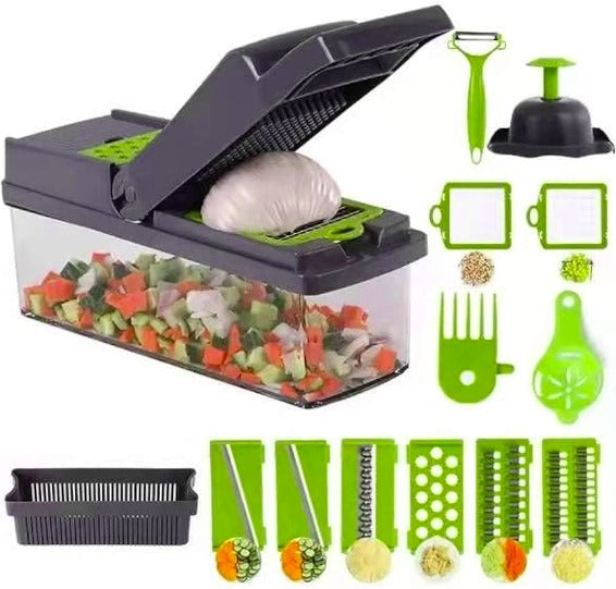 16-in-1 Mandoline Slicer & Vegetable Chopper – Multifunctional Food Cutter, Grater & Shredder for Carrot, Tomato, Cheese, Onion & More