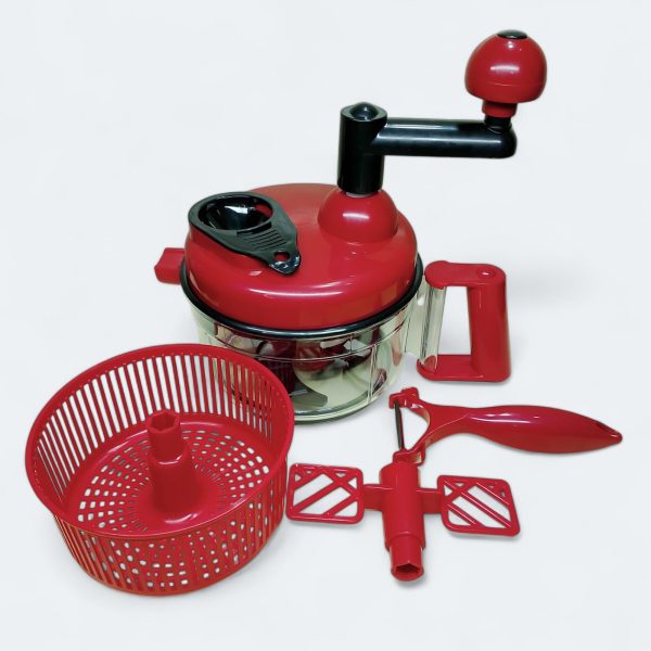 Manual Handheld Vegetable Chopper – Quick and Easy Onion, Salad, and Kachomer Cutter | Multifunction Speedy Chopper Machine