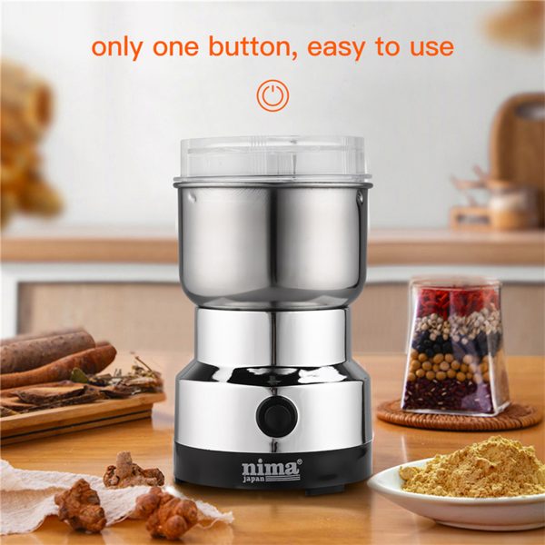 Automatic grinder - Stainless Steel Electric Coffee Grinder – Multipurpose Automatic Grinder for Spices, Beans, and Nuts
