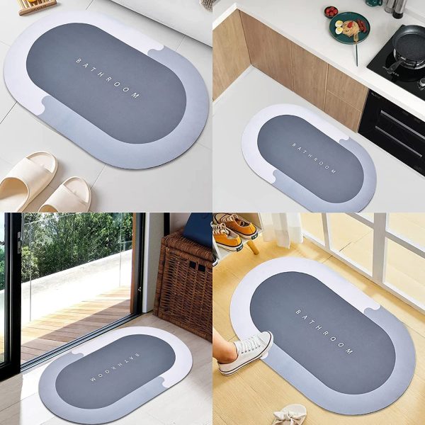 Non-Slip Soft Rubber Bath Mat for Tub and Shower – Machine Washable, Anti-Bacterial, PVC Bathroom Mat for Safety and Comfort