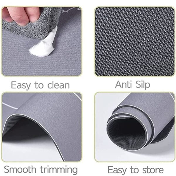 Non-Slip Soft Rubber Bath Mat for Tub and Shower – Machine Washable, Anti-Bacterial, PVC Bathroom Mat for Safety and Comfort