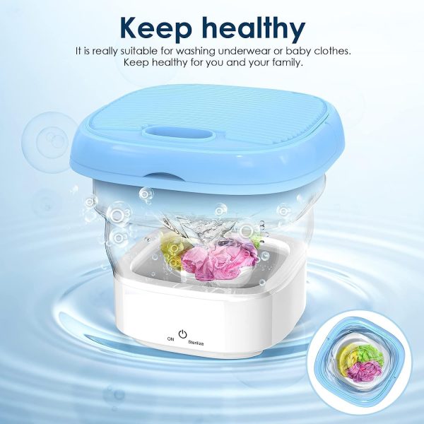 Mini Folding Washing Machine with Dryer – Semi-Automatic, Portable, High-Quality Laundry Washer