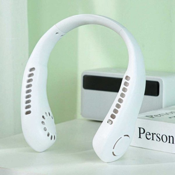 Bladeless Hanging Neck Fan – Portable Rechargeable Vaneless Fan for Hands-Free Cooling