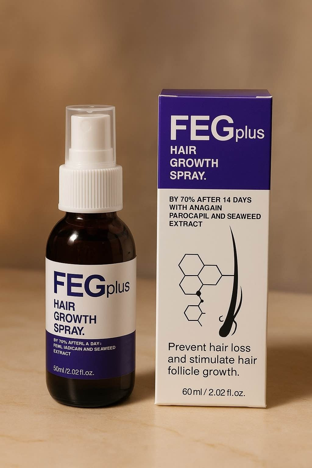 FEG Plus Hair Growth Spray – Prevent Hair Loss & Stimulate Growth in 14 Days
