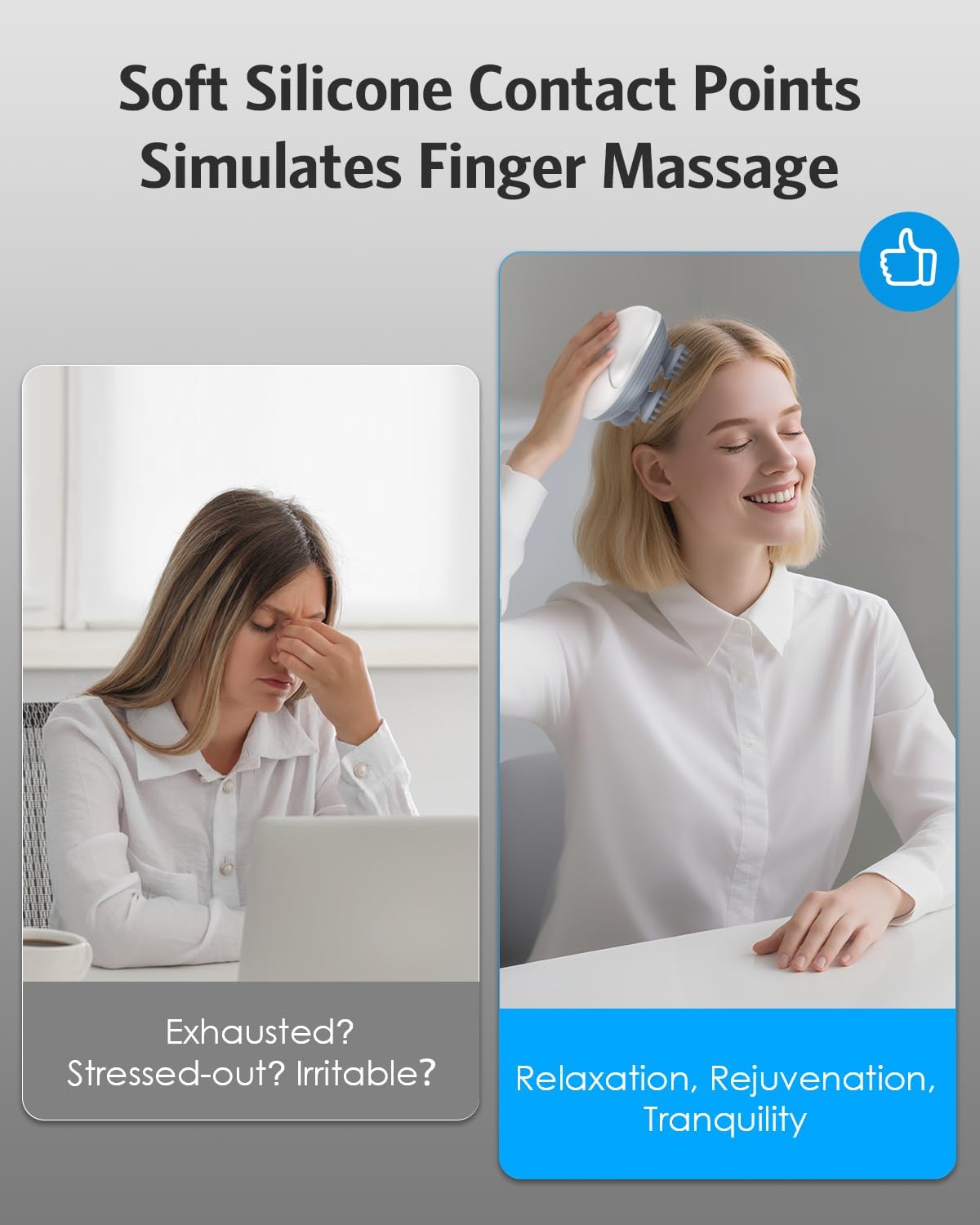 Electric Scalp Massager with 96 Nodes – Waterproof & Rechargeable