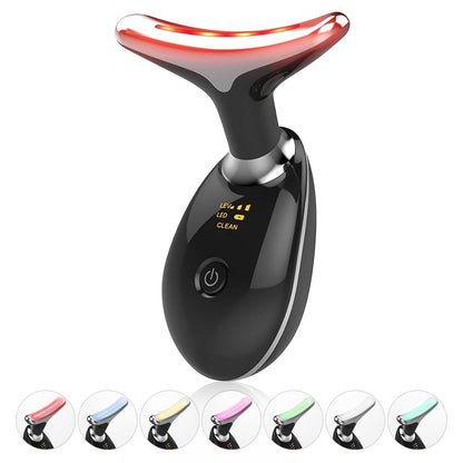 7-Color LED Face Sculpting Massager – Thermal & Sonic Care