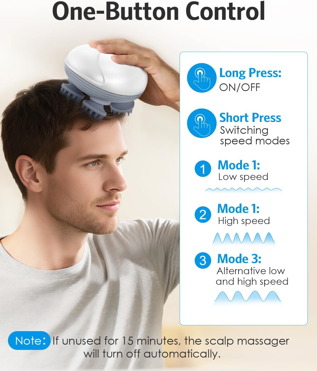 Electric Scalp Massager with 96 Nodes – Waterproof & Rechargeable