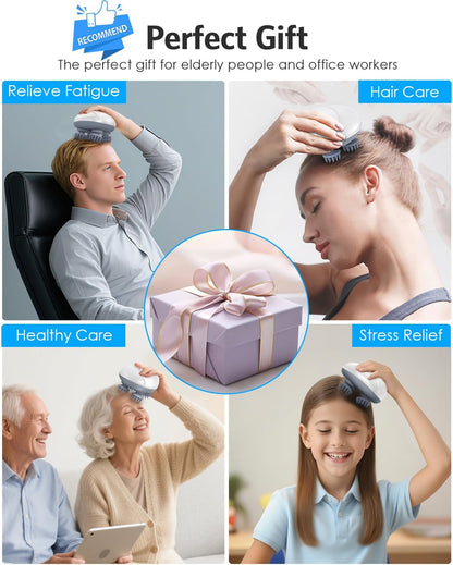 Electric Scalp Massager with 96 Nodes – Waterproof & Rechargeable