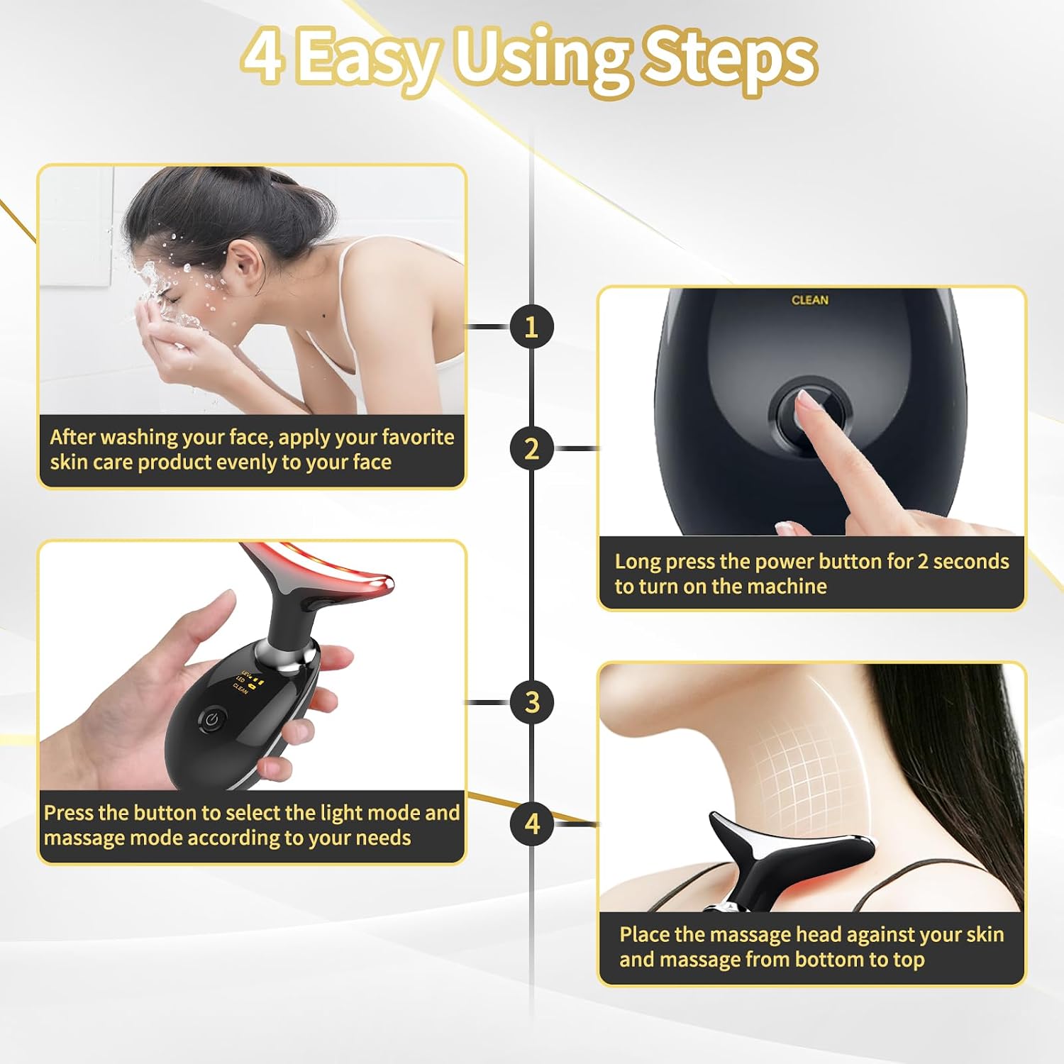 7-Color LED Face Sculpting Massager – Thermal & Sonic Care