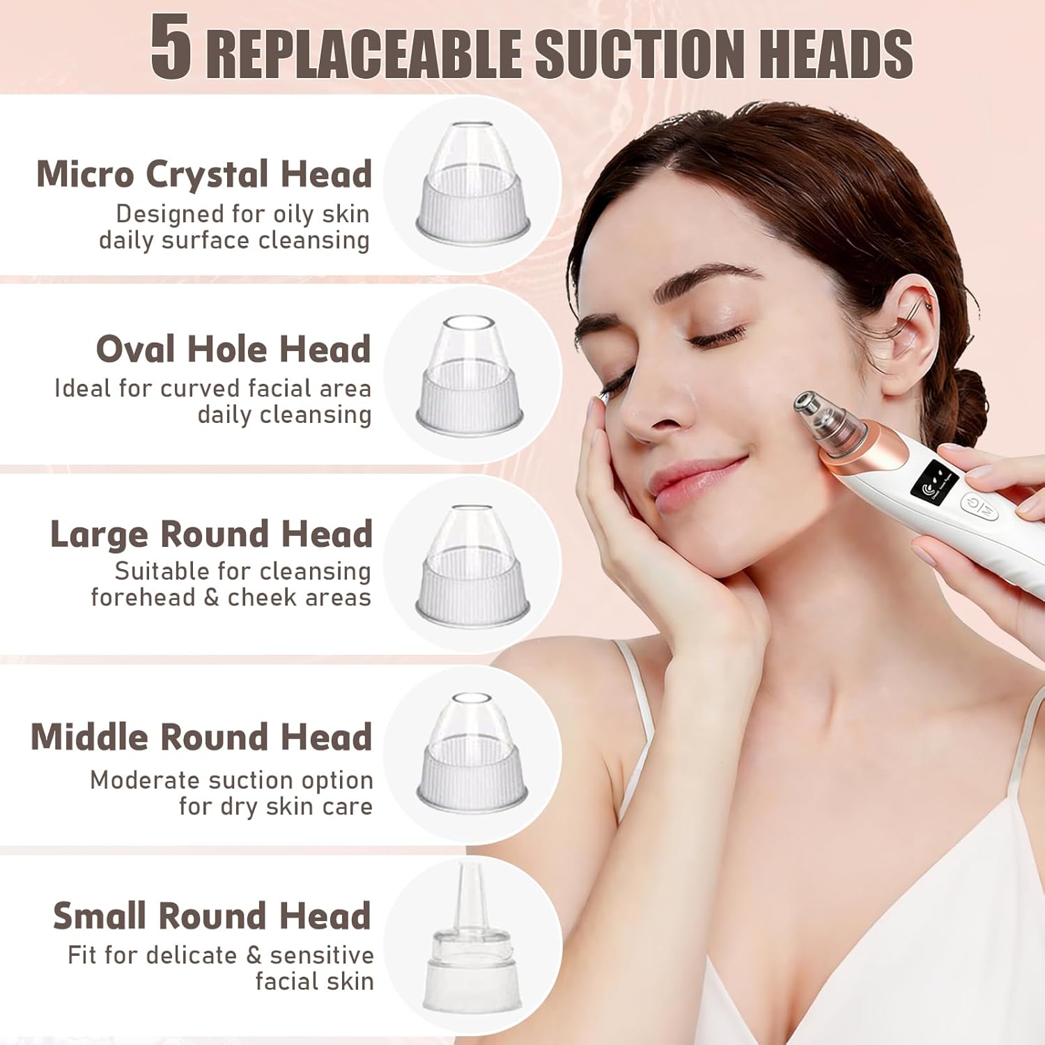 Electric Blackhead Remover Pore Vacuum With 5 Probes