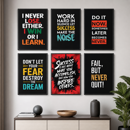 Set of 6 Premium Wall Art Photo Tiles – Modern Home Decor Sets 8 X 11