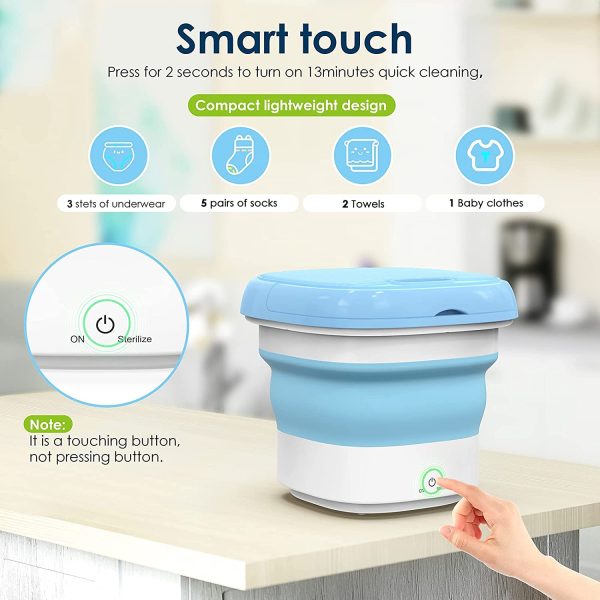 Mini Folding Washing Machine with Dryer – Semi-Automatic, Portable, High-Quality Laundry Washer